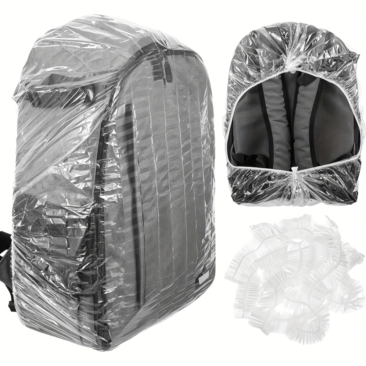 Rain Cover Backpack - 10 szt. Elastyczne, jednorazowe pokrowce na
