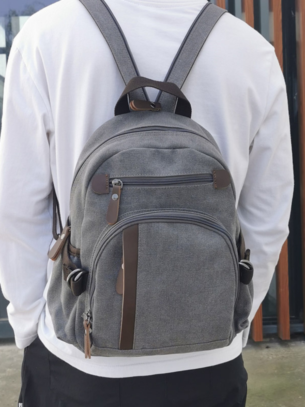 Mały płócienny plecak męski, s – Canvas Backpack Casual recenzja i cena