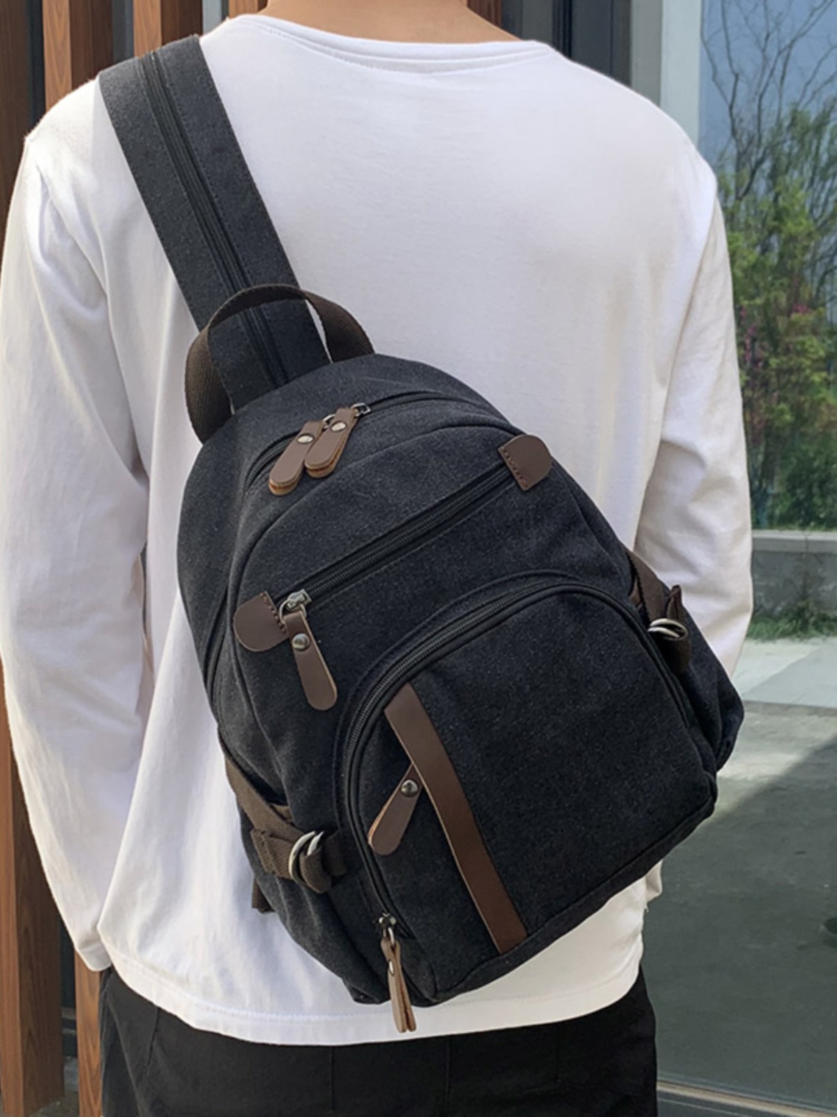 Mały płócienny plecak męski, s – Canvas Backpack Casual recenzja i cena
