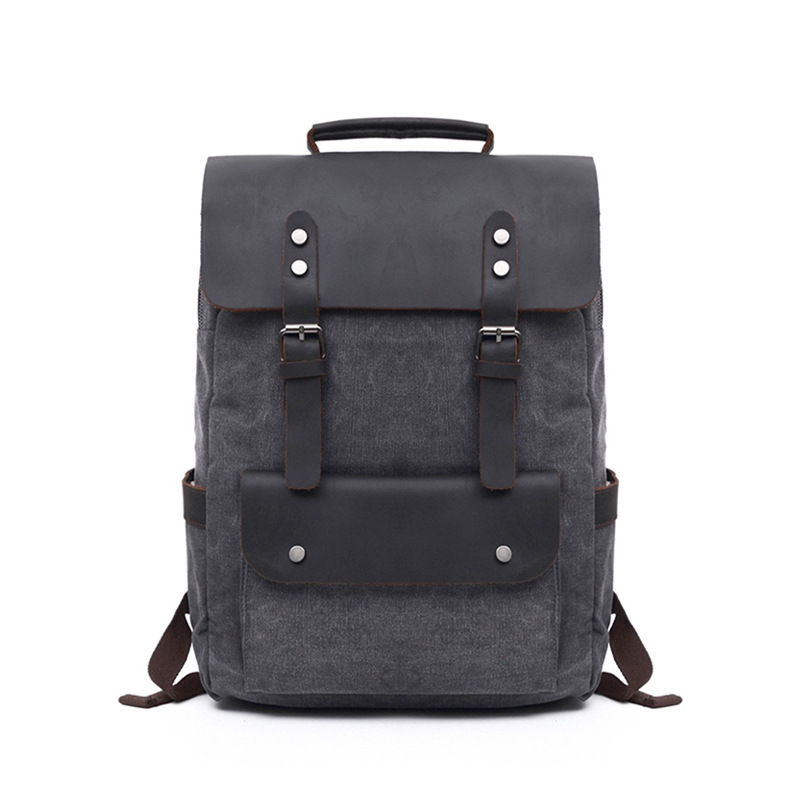 Plecak szkolny unisex z płótna – Leather Backpack Vintage recenzja i cena