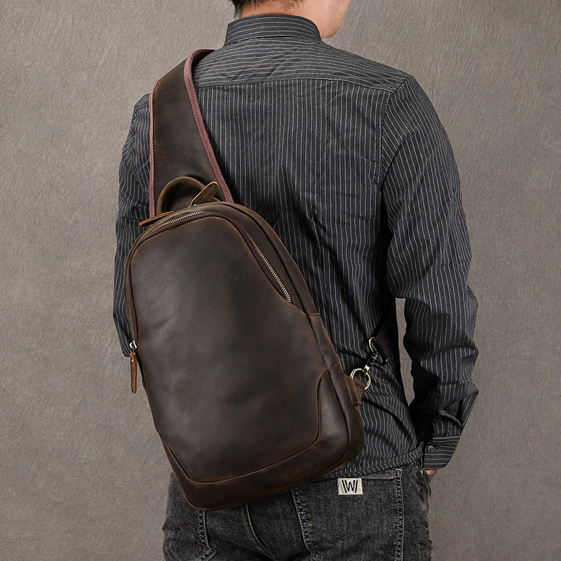 Duży rozmiar Torba na klatkę p – Leather Backpack Vintage recenzja i cena