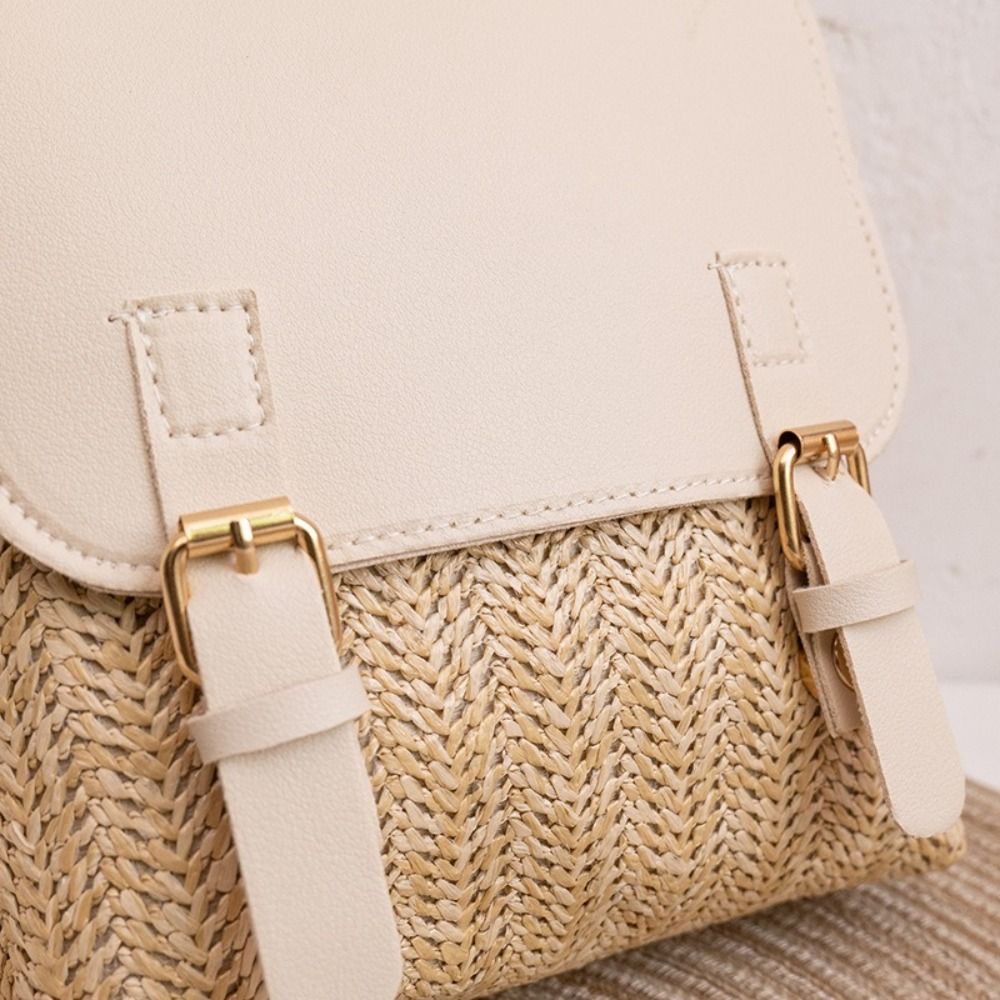 Modny plecak ze słomy i skóry  – Leather Backpack Vintage recenzja i cena