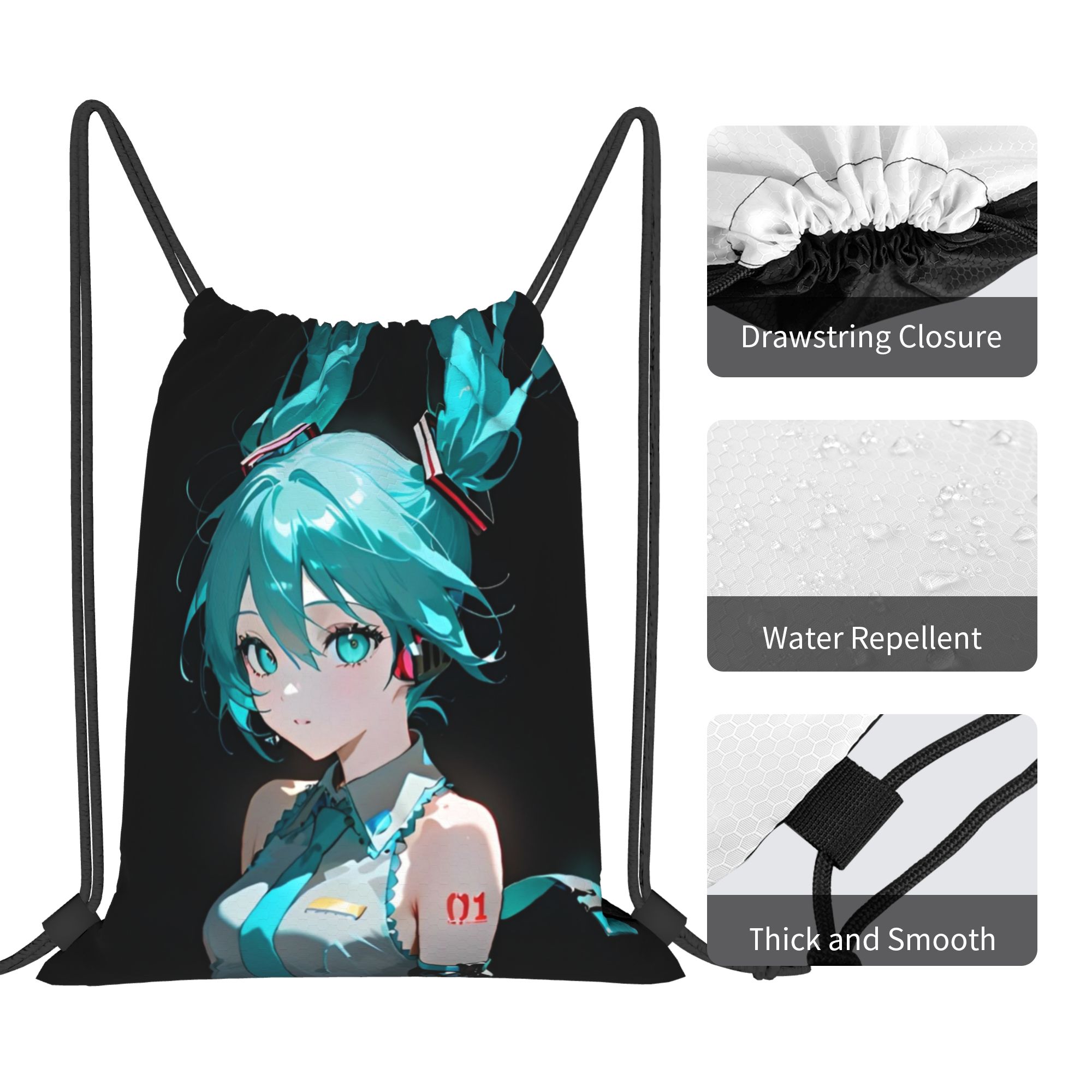 Plecak ze sznurkiem H-Hatsunes – Drawstring Gym Bag recenzja i cena